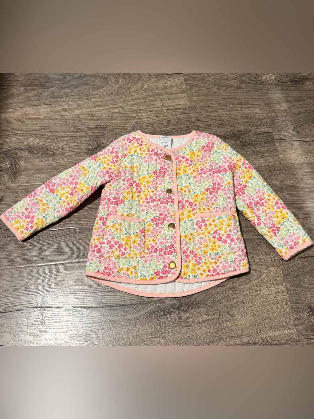 24m Quilted Floral Jacket Baby Toddler Girls
